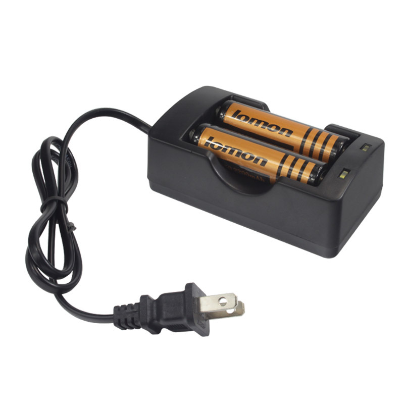 Rumen puntos brillantes con cable cargador de doble ranura doble 18650 adaptador de carga de base de batería estándar nacional estándar europeo