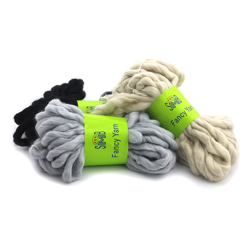 汇彩现货粗毛腈冰岛线手工棒针编织毯子围巾羊毛粗冰岛毛线团批发