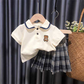 女童装时髦套装洋气jk裙两件套儿童女宝宝夏装衣服学院风夏季女孩