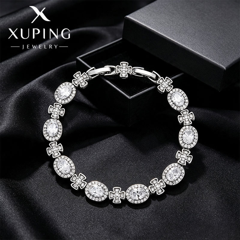 Pulsera Geométrica Circular con Dije de Cubo de Aleación de Cobre