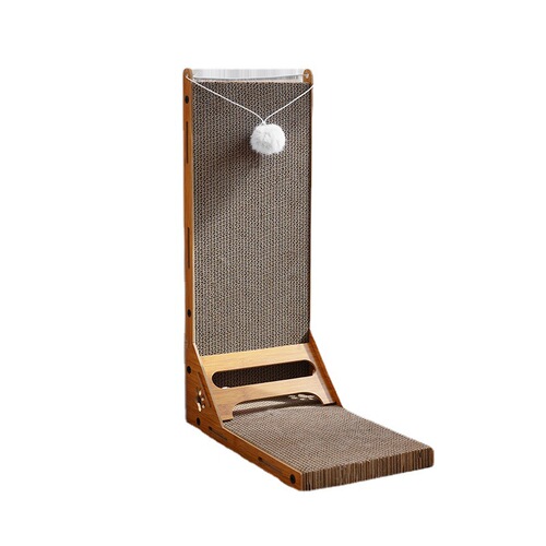 New cat scratching board, corrugated paper, wear-resistant L-shaped vertical fur ball, cat climbing frame, claw-grinding artifact, non-shedding cat toy