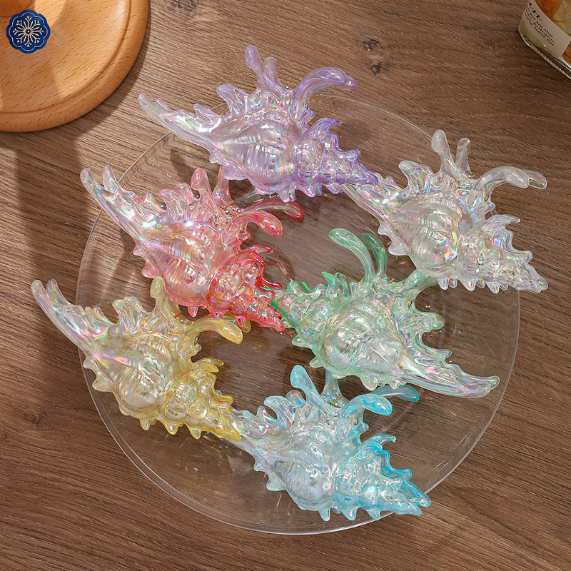 Cross-Border Hot-Selling 3D Colorful Conch Hair Clip for Women, High-End and Exquisite Vacation Style Shark Clip Hair Accessory Cross-Border Hot-Selling 3D Colorful Conch Hair Clip for Women, High-End and Exquisite Vacation Style Shark Clip Hair Accessory