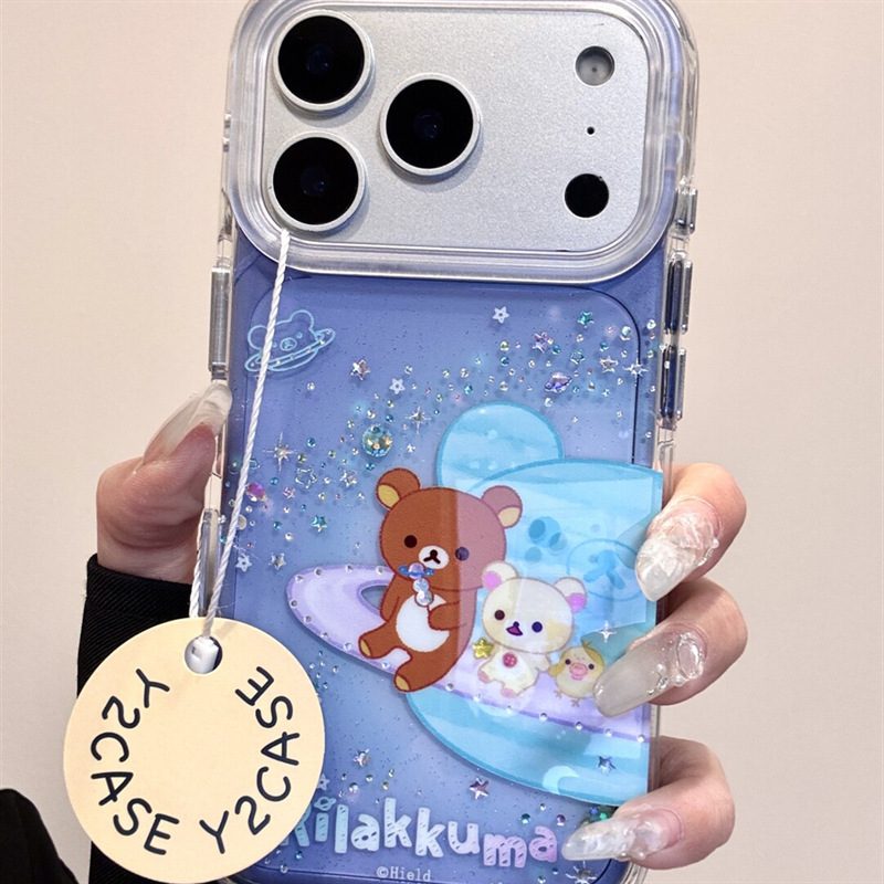 Cartoon Cute Galaxy Stars Rilakkuma Suitable for Iphone17Promax Apple 16 Mobile Phone Case 15 New Style 14