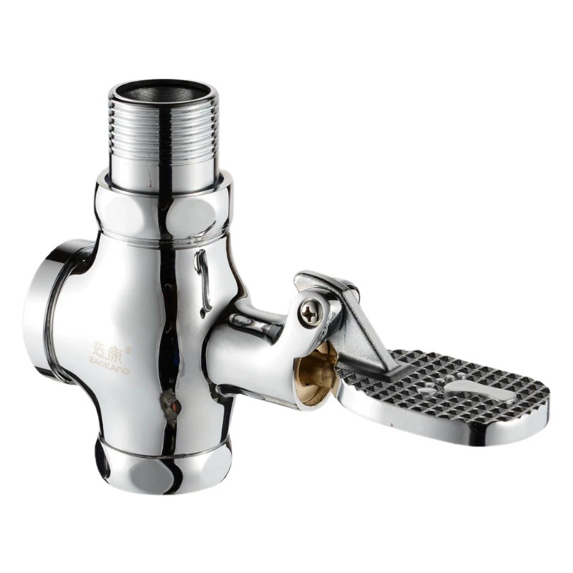 Все медный корпус с ножным управлением сливной клапан туалет задержки сливной клапан туалет ножной ступенчатый клапан стула на корточках переключатель сковороды