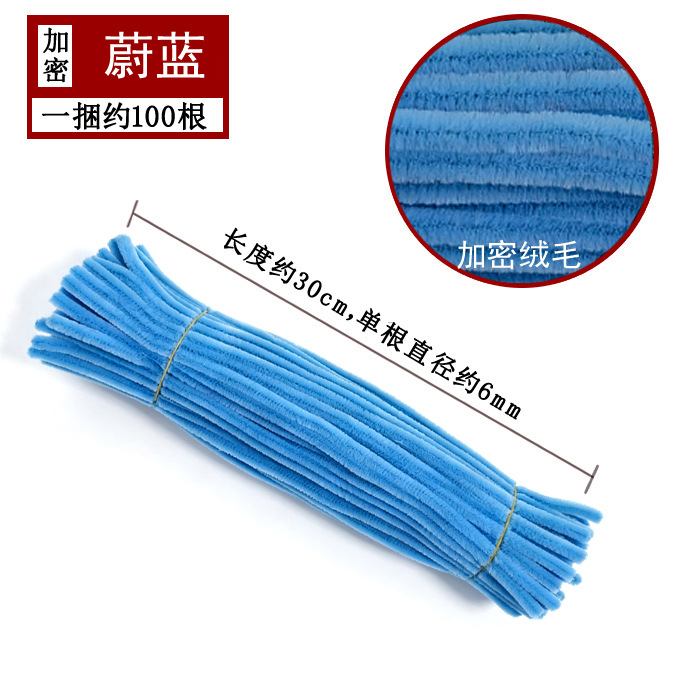 Varillas de felpa encriptadas de 42 colores, tiras para raíces de cabello, materiales populares para ramos hechos a mano, fabricante de varillas de felpa.