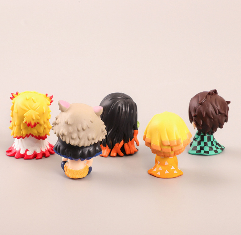 La segunda generación de 5 tipos de postura sentada fantasma matando a mano de dibujos animados de carbón Zhilang usted frijoles albaricoque longevidad Langyi ayuda Shan Yi muñeca