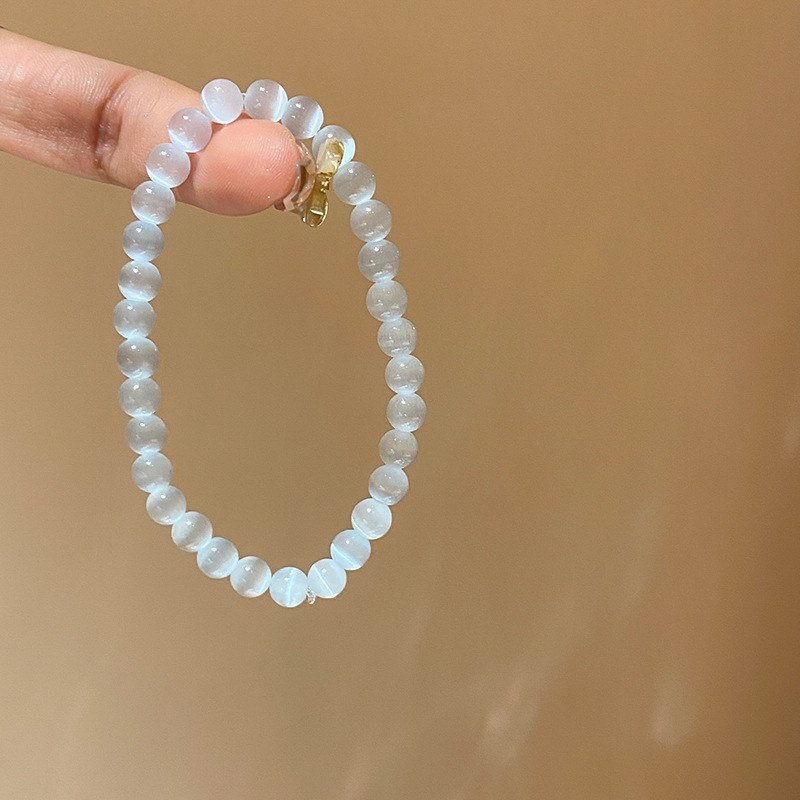 Pulsera de cuentas de ópalo Pulsera de cuentas de viaje diario dulce Pulsera de cuentas de nicho exquisita y simple Pulsera de alta calidad