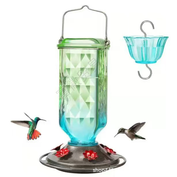 Explosiones transfronterizas a prueba de fugas de plástico fácil de limpiar colibríes alimentador de colores para atraer pájaros adecuado para el jardín familiar