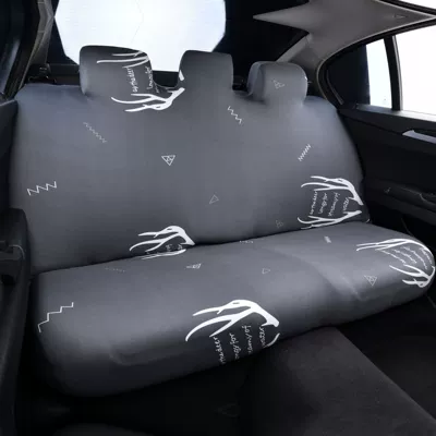 rear seat cover set with: Universal seat cover - antlers-rear-row-one-piece-set-one-size-fits-all-universal