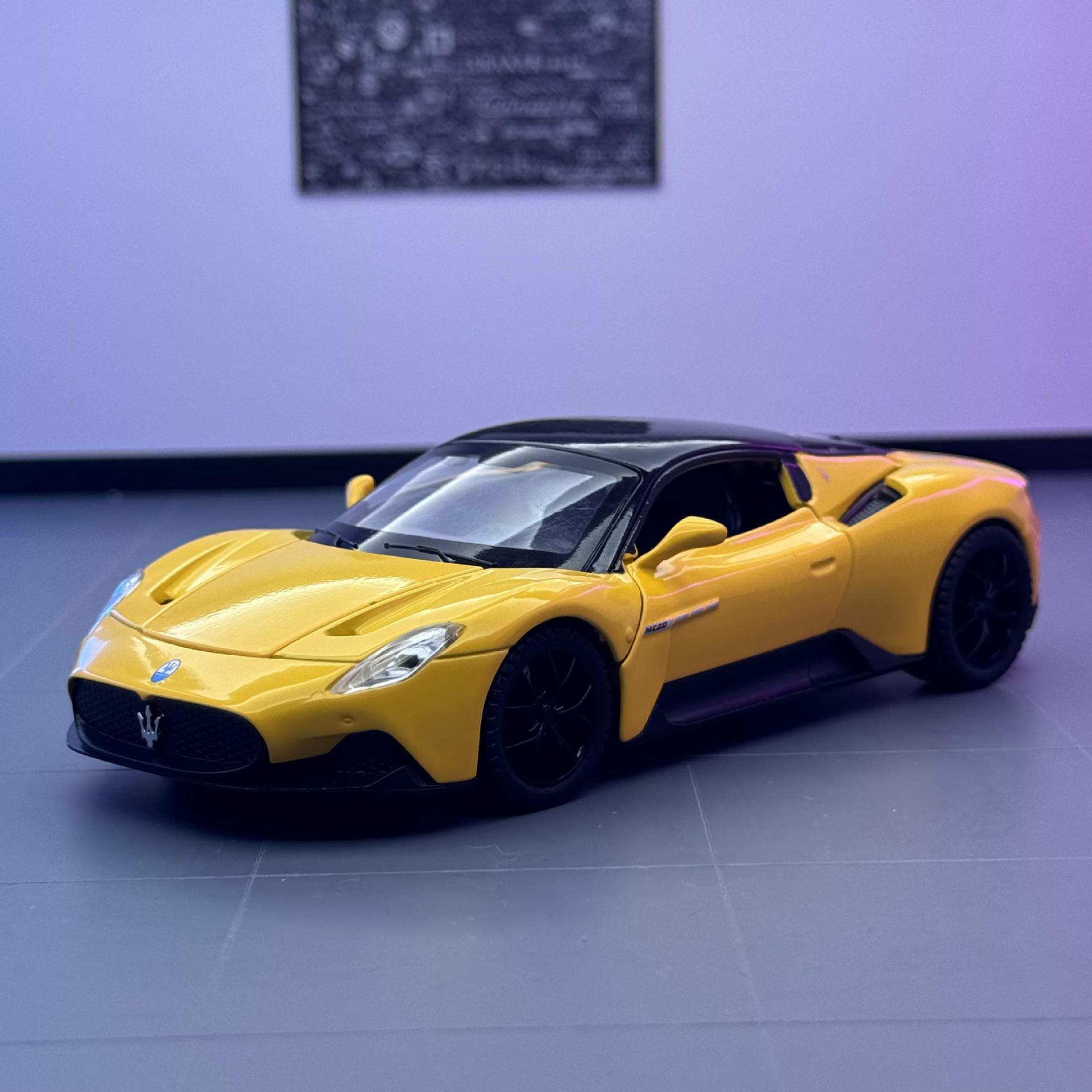 Zhongyuan xinghejin modelo de coche 1:32 Martha MC20 coche deportivo versión Bahía tira de luz efecto de sonido modelo de coche de juguete producto