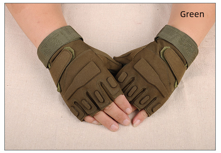 Tactical gloves Tactical half-finger full finger plus fleece gloves sports outdoor men's and women's cycling fitness gloves_maomaolike.com
