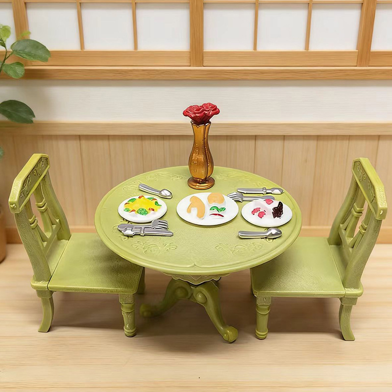 의자 2개 + 유럽식 원형 테이블