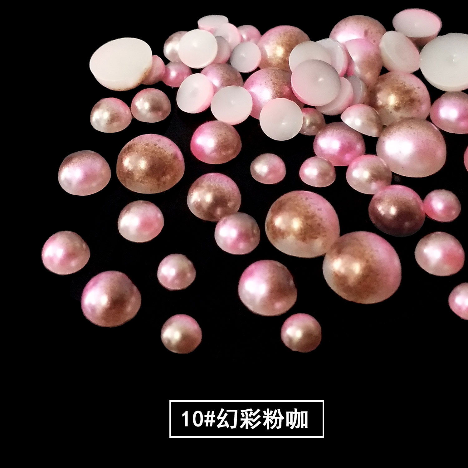 ABS perla de imitación de fondo plano semicírculo Perla media superficie de color perlas sueltas accesorios de ropa parche hecho a mano accesorios de la joyería de bricolaje