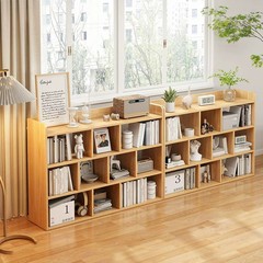 書架落地收納架現代簡約學生書櫃桌面客廳置物架多層靠牆格子櫃