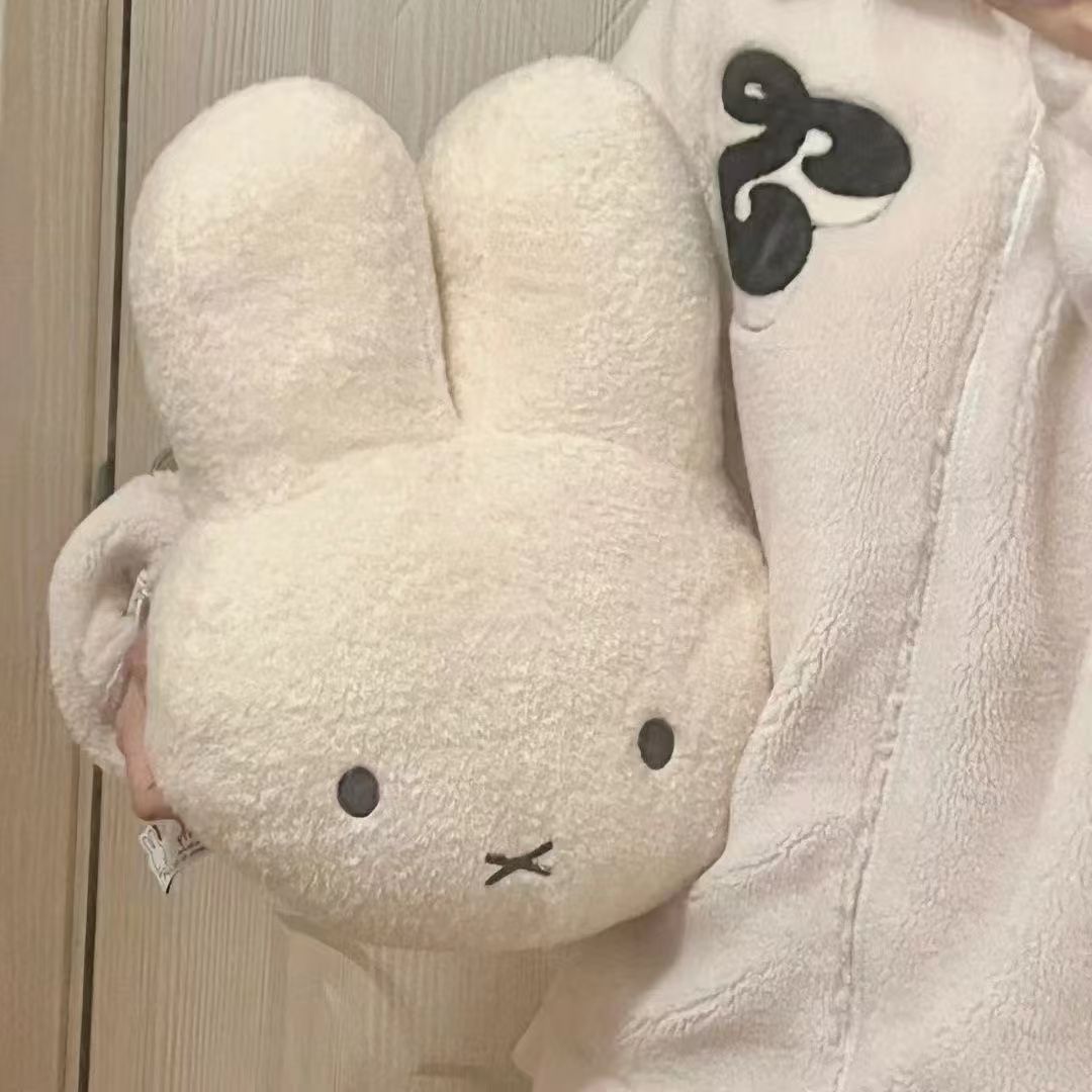 New cross-border trendy big-headed rabbit plush toy, cute bunny head pillow and cushion, gift for girls