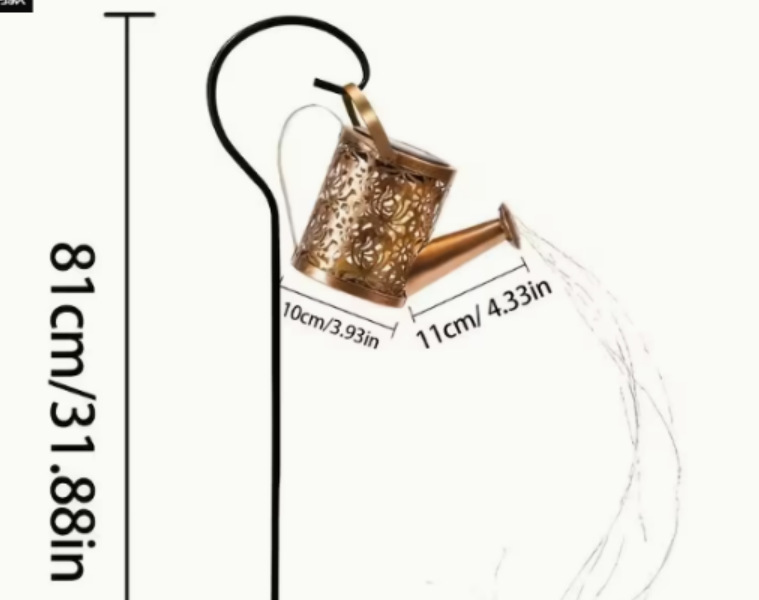 2025 nueva luz solar transfronteriza en el patio al aire libre, hierro, arte, agua corriente, salpicaduras de luces, luces de paisaje del jardín