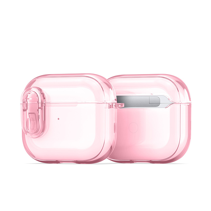 Funda para auriculares Bluetooth Airpods4 AirpodsPro2 cristal de hielo transparente funda para auriculares Apple al por mayor