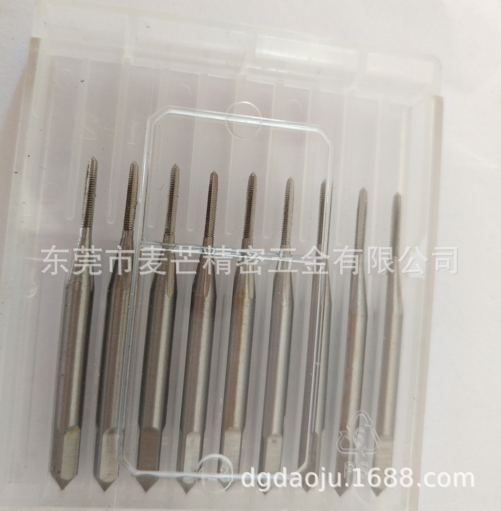 锌合金表壳/表带用加大1.0丝攻丝锥+0.03-0.05