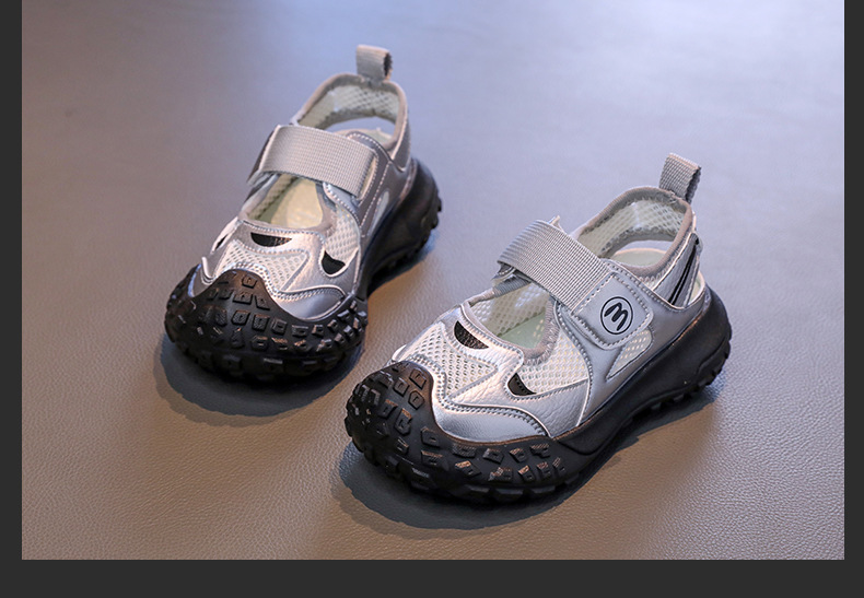 Kids Outdoor Sport Sandals With Closed Toe And Adjustable Straps_voghion.com
