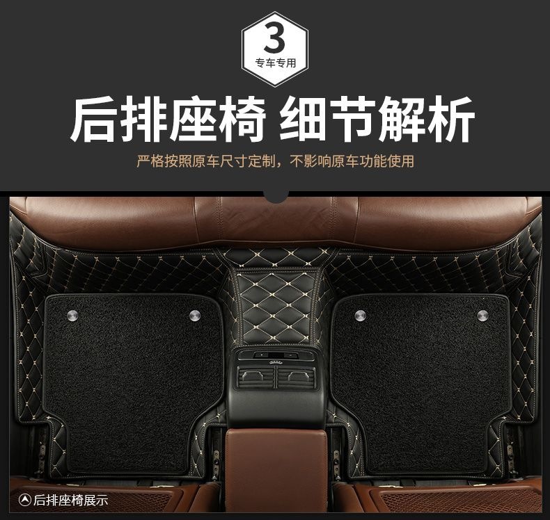 Single-piece driver's side car floor mat for the driver's seat, anti-wear car mat