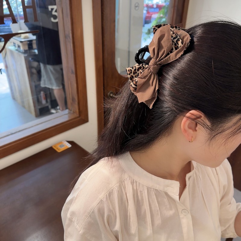 韩系气质豹纹大肠圈ins小众复古鲨鱼抓夹经典盘发发饰发夹发圈女|undefined