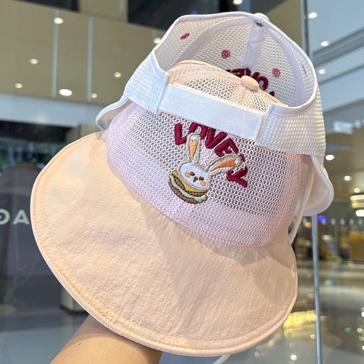 Sombrero de Sol con Malla para Niños de Algodón y Poliéster, Transpirable y Protección Solar, para Verano image 3