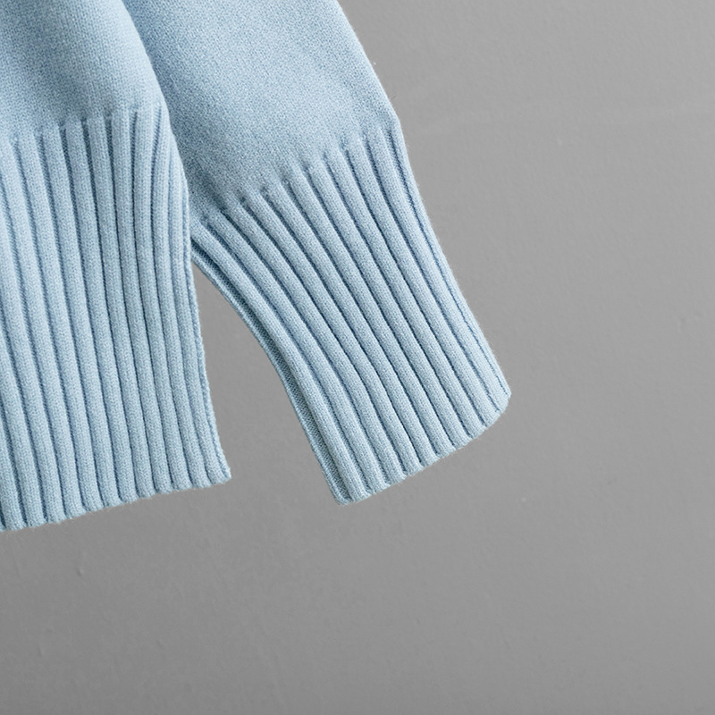 2024 Autumn And Winter New V-Neck Knitted Cardigan Solid Color Loose Sweater Jacket Top 23 3R2A5761.Jpg