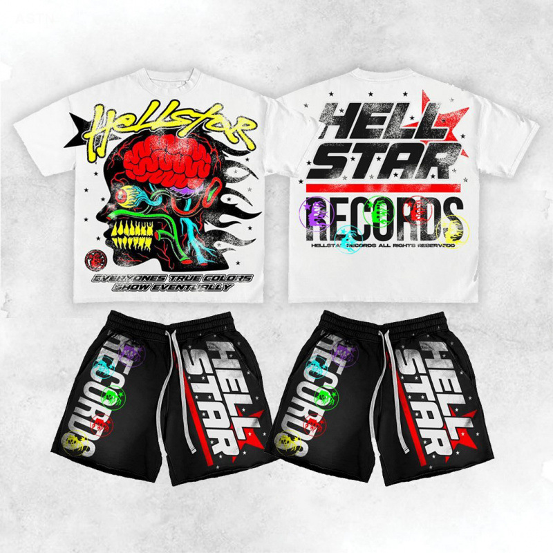 2026 verano 3D creativo impresión digital de cuello redondo camiseta set de pantalones cortos