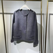 2025冬季新款女装时尚气质百搭圆领双面呢大衣短外套女3GA171311