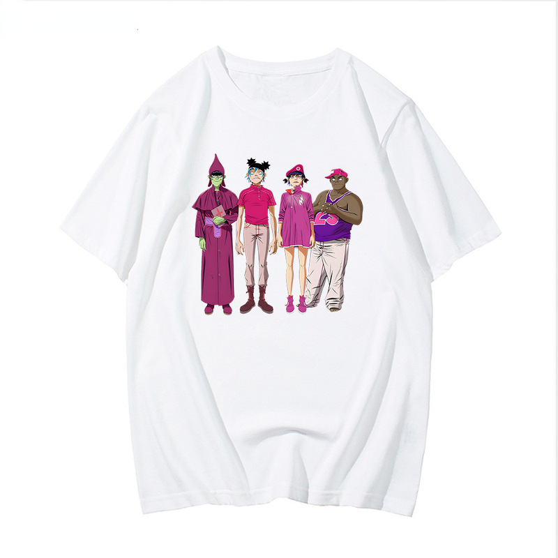 Cracker Island Gorillaz Music Band T-shirt Mens Cotton Tshi