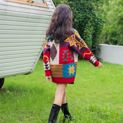 中長款女童開衫毛衣外套2023秋冬季新款中大兒童洋氣外穿童裝大衣