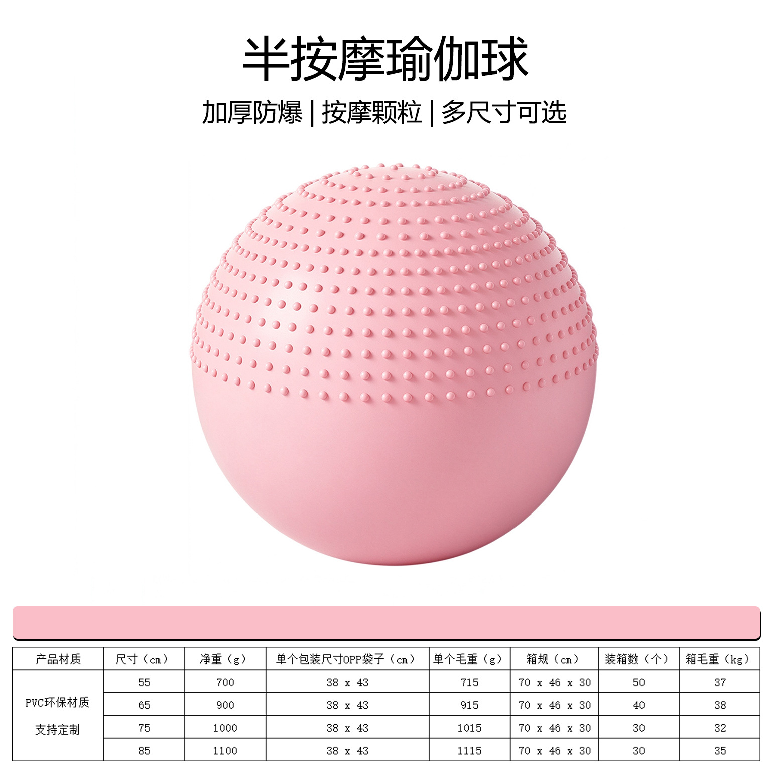 Pelota de Yoga para Embarazadas de ABS a Prueba de Explosiones para Ejercicio de Yoga