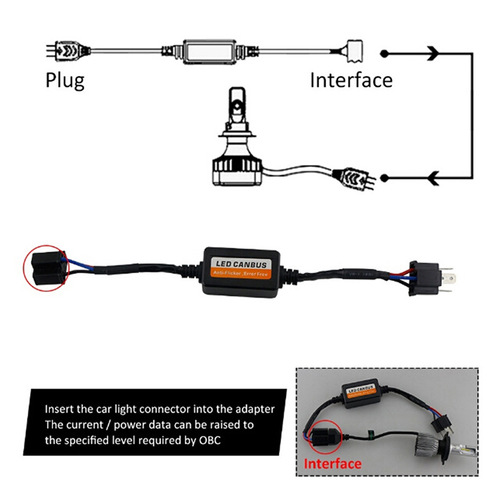 Factory direct sales car LED headlight anti-interference H11 H7H4 9005 decoder anti-flicker fault eliminator