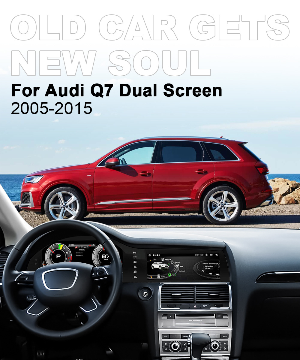 Suitable for Audi Q7 Lcd Instrument Navigation Screen 05-15 Central Control Car Large Screen Navigator Android System