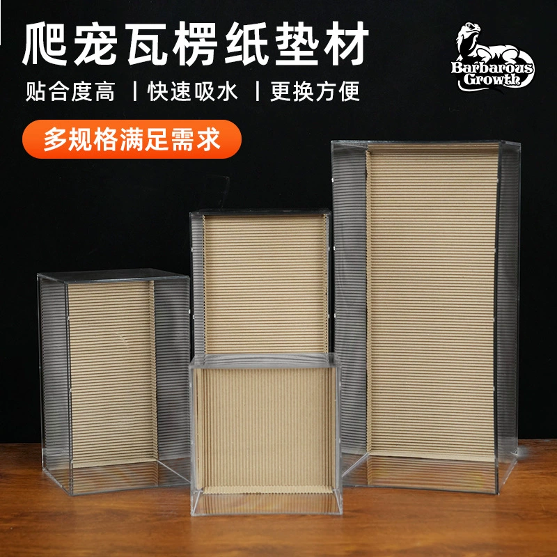 Утолщенная гофрированная бумажная подкладка для рептилий с оберточным материалом по краям для коробки для разведения пауков размером с ладонь, специальная оберточная бумага для коробок для рептилий.