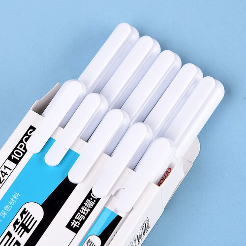White marker long tip fine tip marker pen extended punch pen dark surface deep hole marking small tip line pen