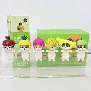 Mofu cat fu Meng pet lie prone series fruit headgear 6 boxed ornaments