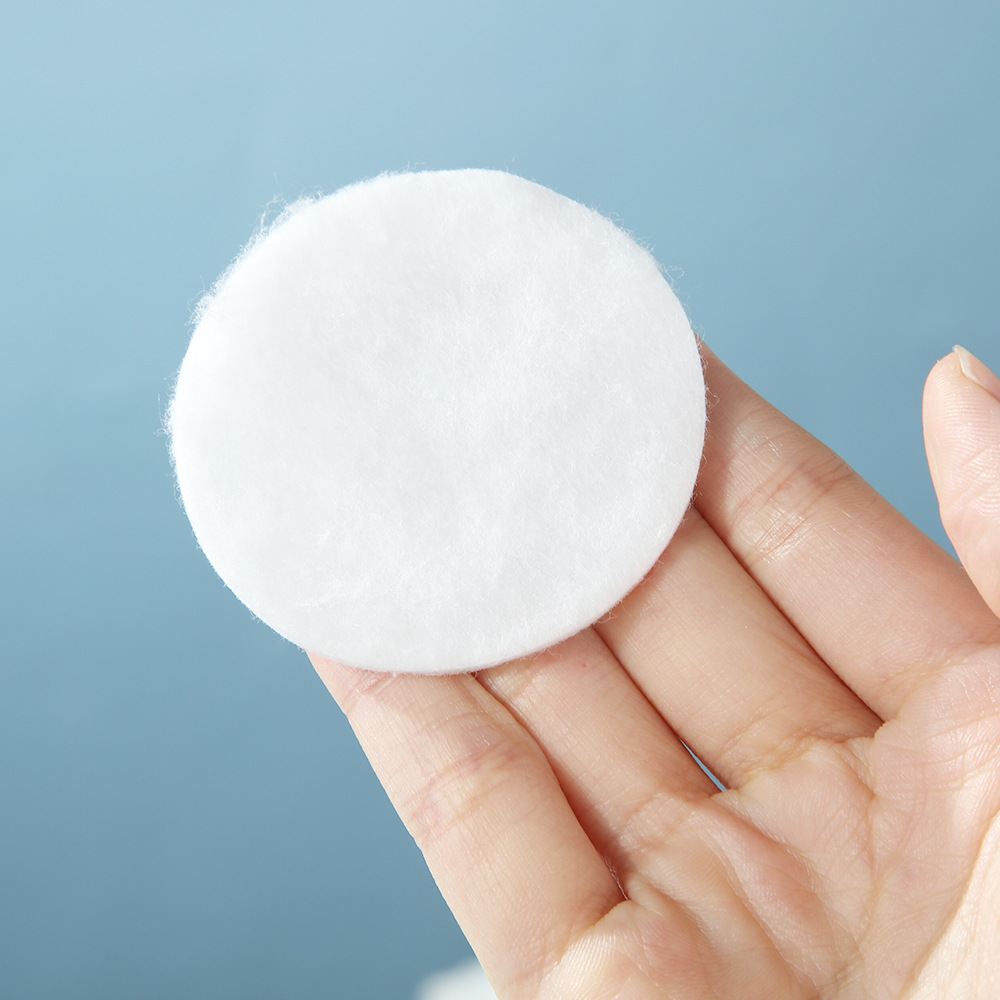 Algodón de maquillaje redondo de salón de belleza coreano transfronterizo, limpieza facial de doble efecto, limpieza facial húmeda y limpieza facial desechable