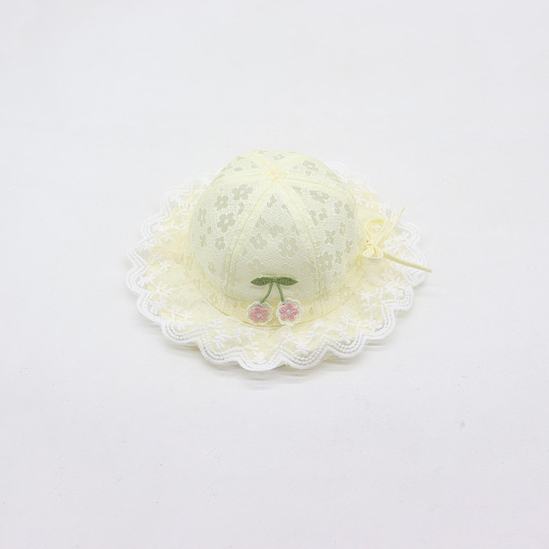 Sombreros para bebés primavera y verano delgados lindos niñas bordes de encaje princesa gorro de baño para bebés sombreros de pescadores de protección solar
