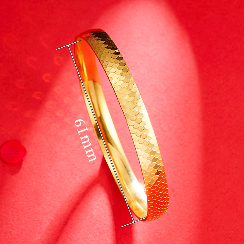 Explosión dragón escala pulsera sentido avanzado de la mano cerrada adornos punto onda arco herencia antigua red rojo no se desvanecen chapado en oro joyería