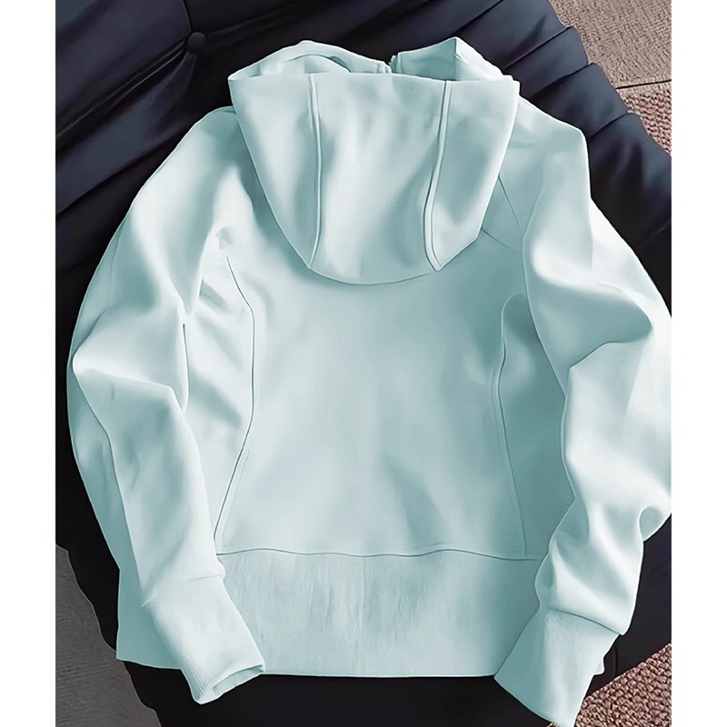 Jaqueta Moletom Slim-Fit Feminina sgwmlulu: Conjunto de Top Fino para Yoga e Esportes, Estilo Início de Outono com Ombro Regular