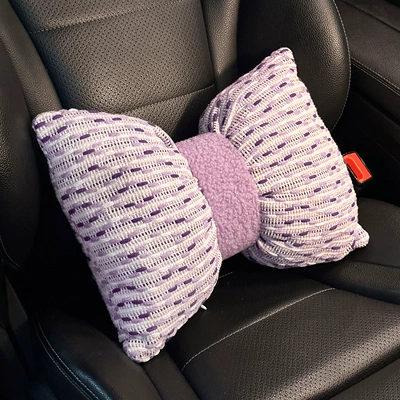 Car Headrest Neck Pillow, Headrest - purple-waist-support