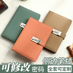 簡約文藝復古少女心日記本大學生精緻筆記本密碼筆記日記本密碼鎖