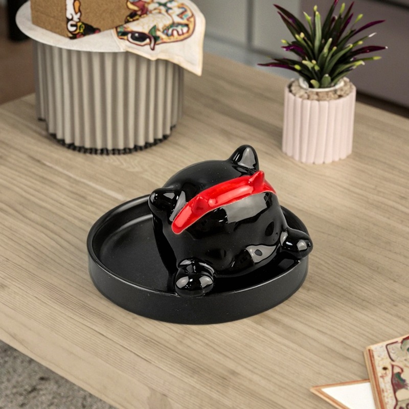Creatividad transfronteriza de Halloween negro gatito candelabro decoraciones gatito hogar sala de estar decoraciones de escritorio