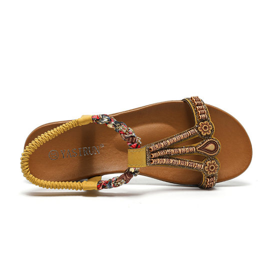 7272-1 Amazon 2023 Summer new versatile fashion trendy women's sandals elastic band lightweight comfortable sandals