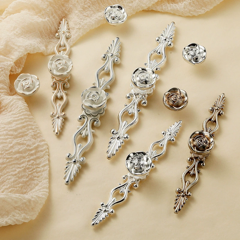 Трансграничная европейская слоновая кость белая ручка современный минималистский шкаф для обуви, фурнитура, ящики, американский маленький однолунный дверной ручка