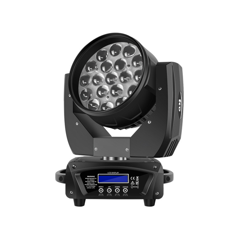 19 lámparas de teñido enfocadas led enfocadas cabezal sacuda lámparas de pa gran bar de boda escenario espectáculo de sala de difusión en vivo