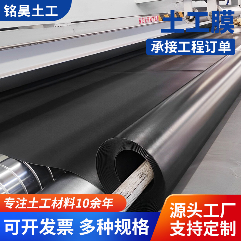 量大价优加厚防渗膜聚乙烯鱼塘养殖公路护坡绿化工程专用pe土工膜