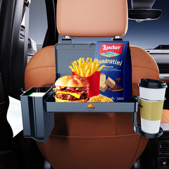 アマゾンの車の背もたれの荷物入れの多機能のティッシュの箱のコップの棚の食器のテーブルの自動車用のテーブルの板は通用します。