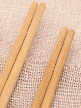 传统中华筷子家用餐具套装10双方头纯色竹25厘米50双中式饭店
